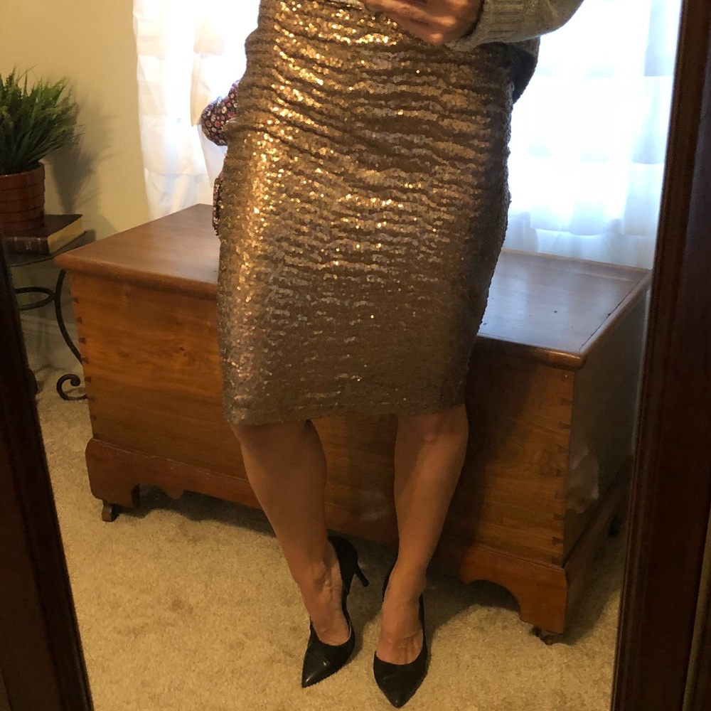 Boutique Gold sequin skirt